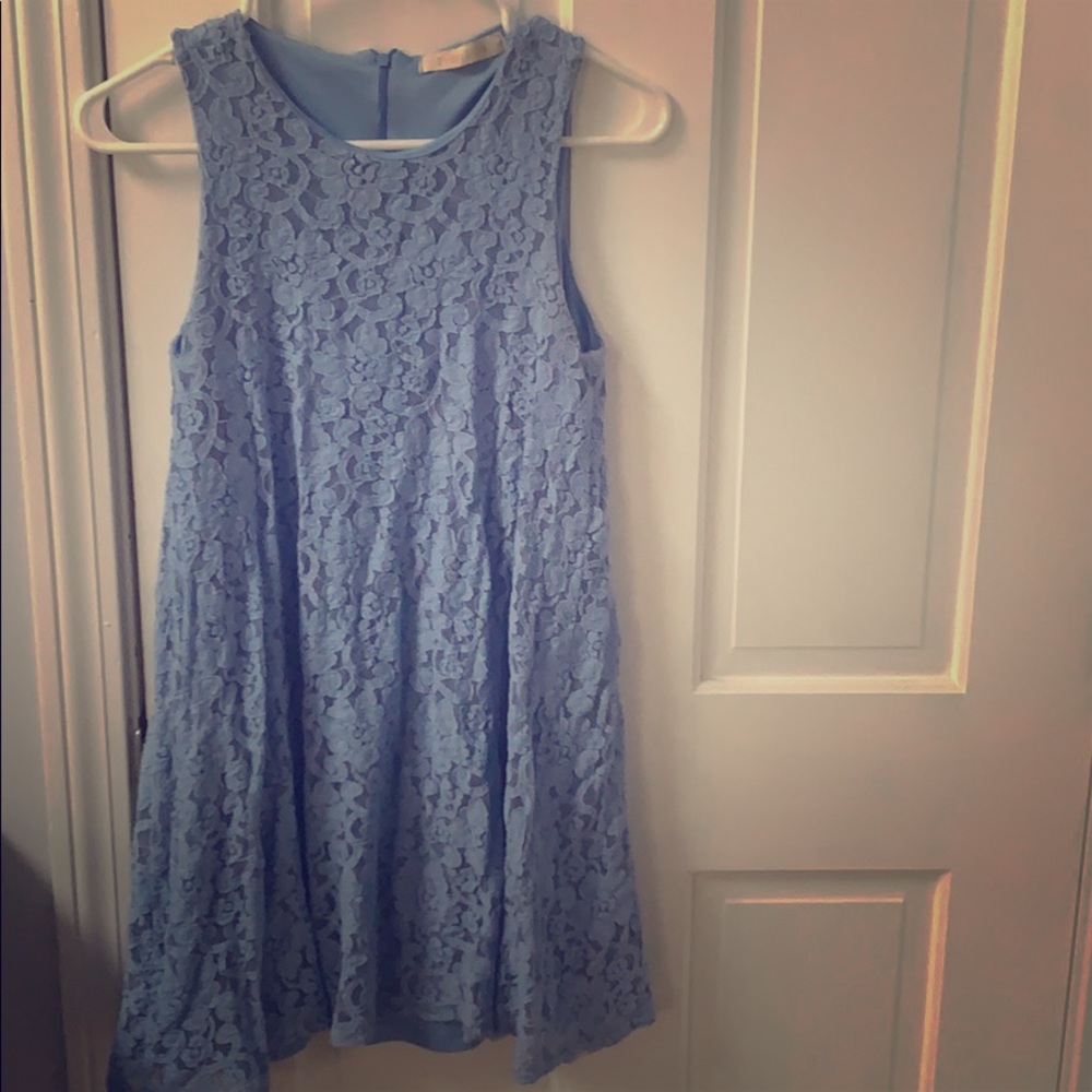 Blue lace dress